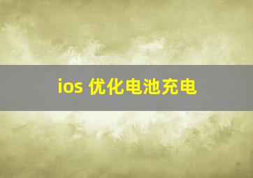 ios 优化电池充电